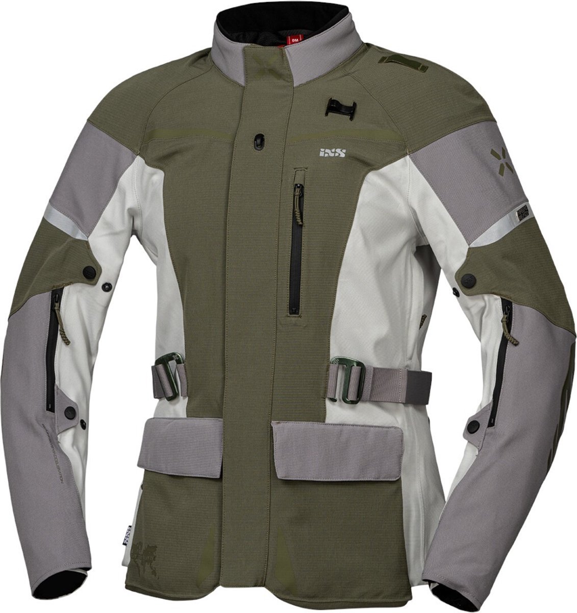 IXS Venture-STX 1.0 Waterdichte Dames Groen Grijs Textiele Motorjas - Jas