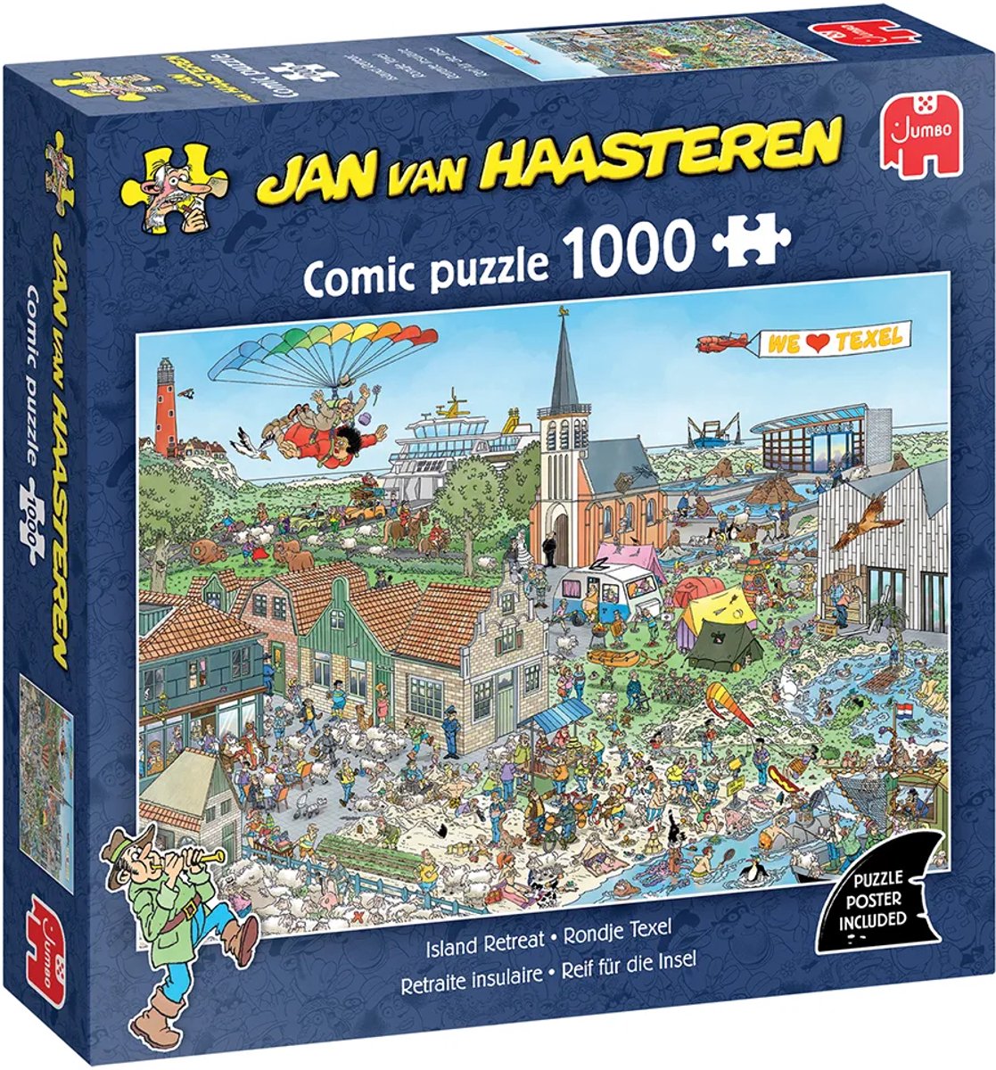 Jan van Haasteren - Rondje Texel - 1000 stukjes puzzel - Legpuzzel — afbeelding 14