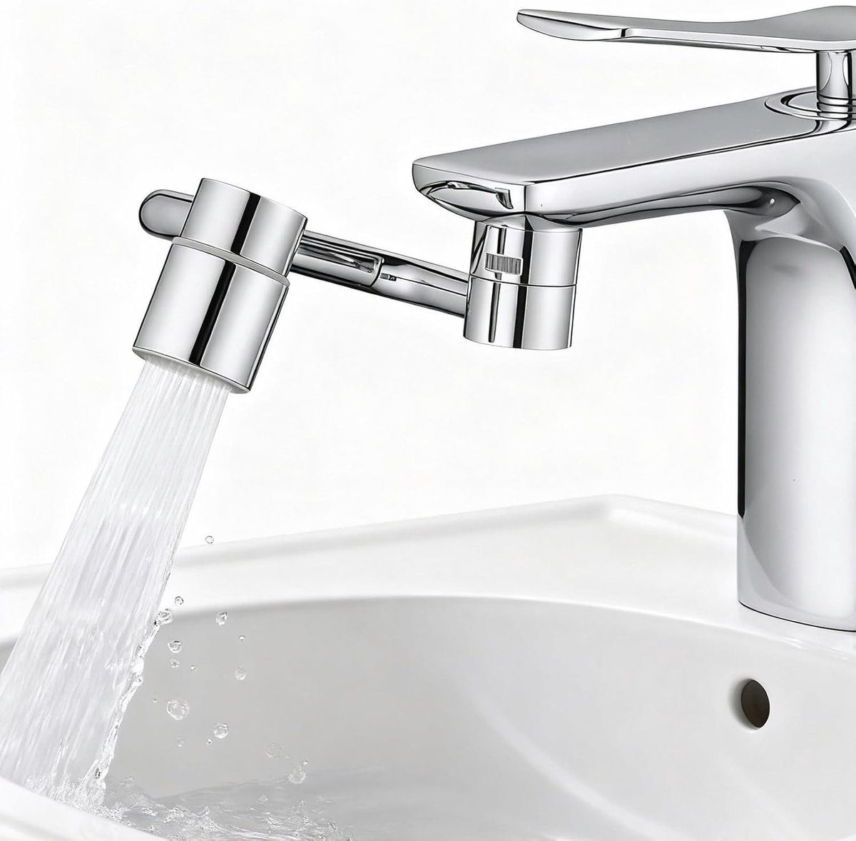 Multifunctionele Kraanaccessoire met 1440 Graden Rotatie en Twee Spuitmodi voor Keuken en Badkamer
