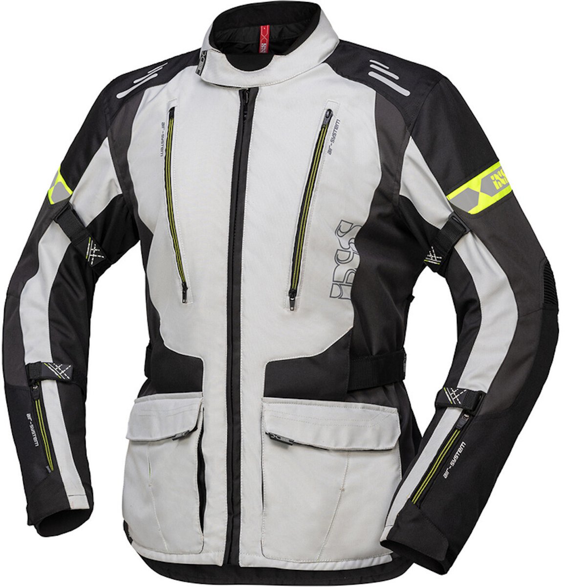 IXS Lorin-ST Light Grijs Zwart Textiele Motorjas - Jas