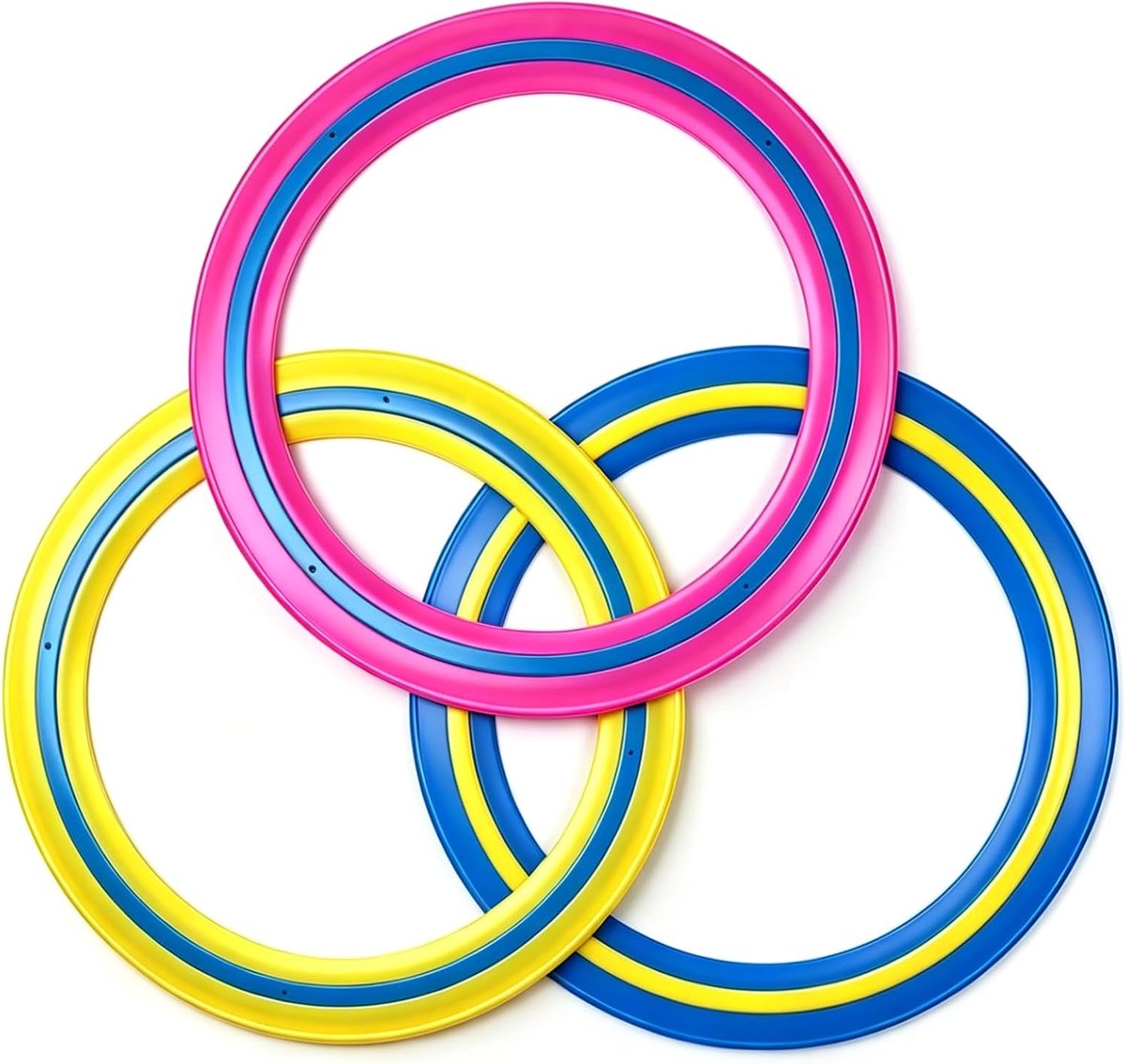 3 stuks 25 cm vliegende ring werpring, aerodynamische dobbelring, speelspeelgoed, gemakkelijk vangen en werpen, stabiele vliegende ring voor outdoorspellen, familie, honden en zwembad, strand