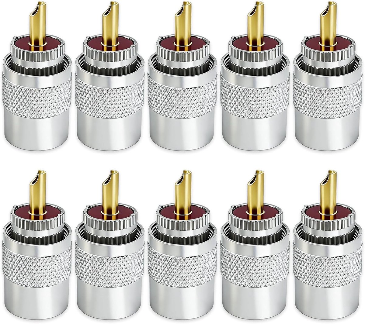 Uhf/Pl-259 Mannelijke Soldeer Coax Connector Stekkers met Reducer