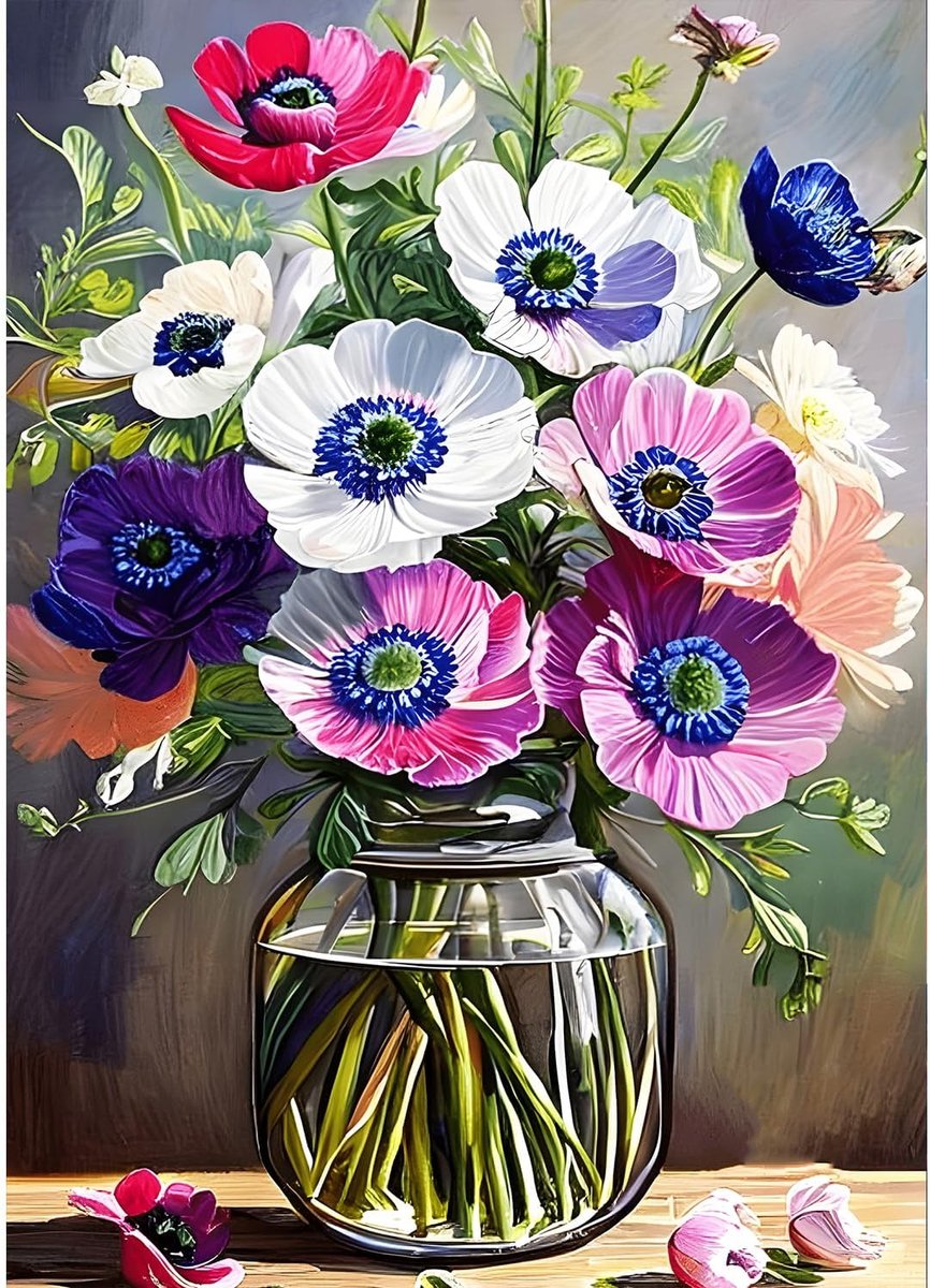 5D Mohn Diamond Painting Kit voor volwassenen en beginners Kleurrijke
