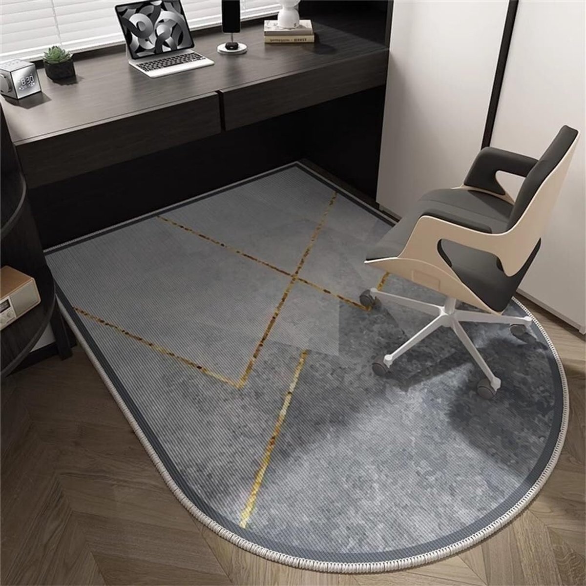 computergaming-rolstoelmat gebruik op houten vloeren(Mottled