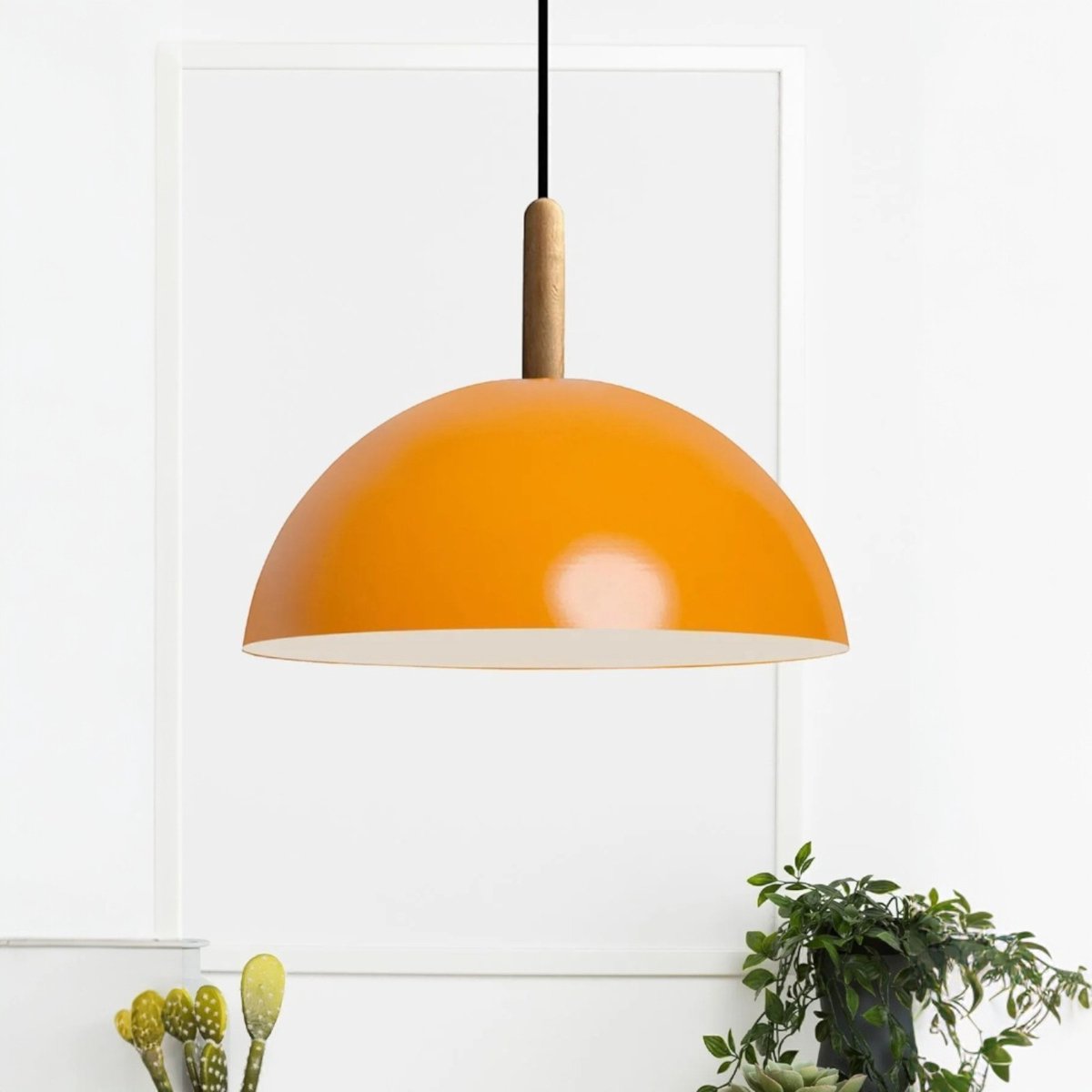 Bamyum Lipeo hanglamp, industriële Modern stijl, Ø26 cm, geel metalen lamp