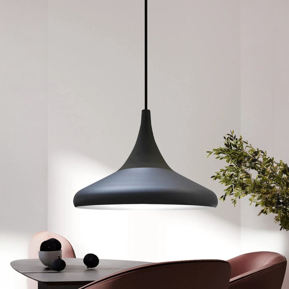 Bamyum Paladin hanglamp, industriële Modern stijl, Ø35 cm, zwart metalen lamp
