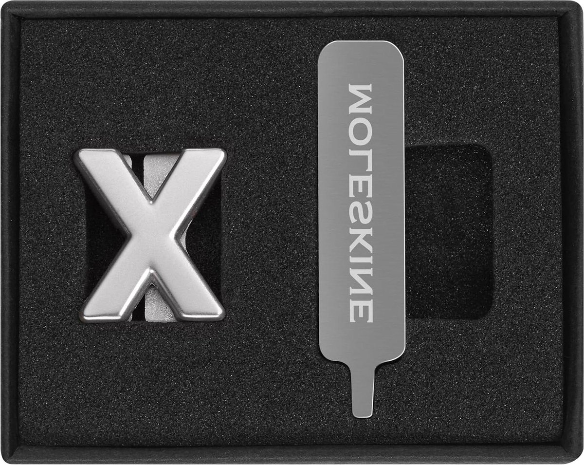 Notebook Pin - Letter Pin - Notebook Personaliseren - Met Letter X - 13 x 6 x 15 mm - Zilver