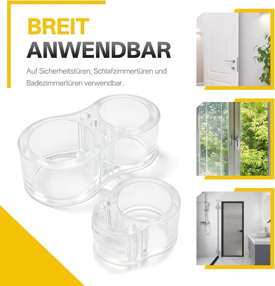 12 stuks deurklinkbeschermer - 6 ronde deurdemper + 6 deurgrepen stoppers voor 8 deurklinken, deurklinkdemper, geschikt voor deurklinkbeschermer kantoor Ø 18 mm en Ø 15 mm — afbeelding 2