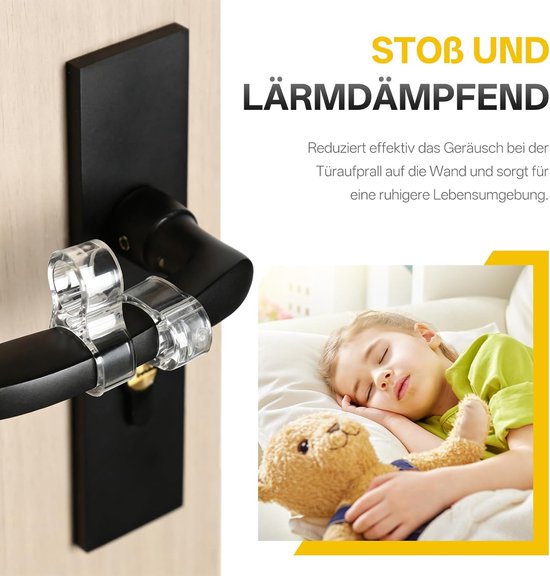 12 stuks deurklinkbeschermer - 6 ronde deurdemper + 6 deurgrepen stoppers voor 8 deurklinken, deurklinkdemper, geschikt voor deurklinkbeschermer kantoor Ø 18 mm en Ø 15 mm — afbeelding 4