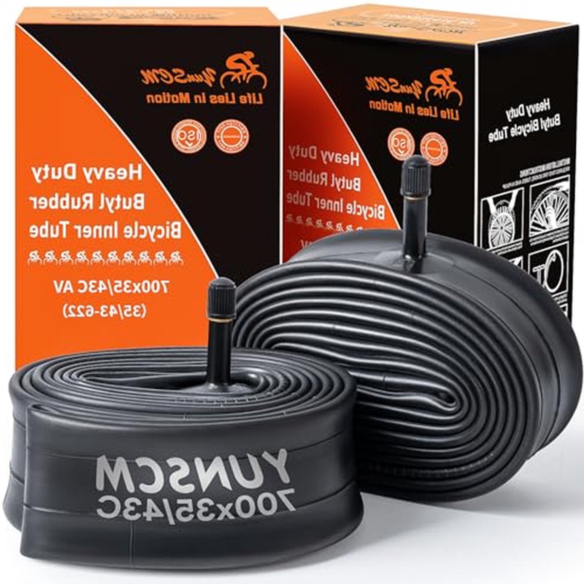Fietsbinnenband - Binnenbanden Set - Fietsband Reparatie - Verdikte Kwaliteit - 700x35-43C - Zwart