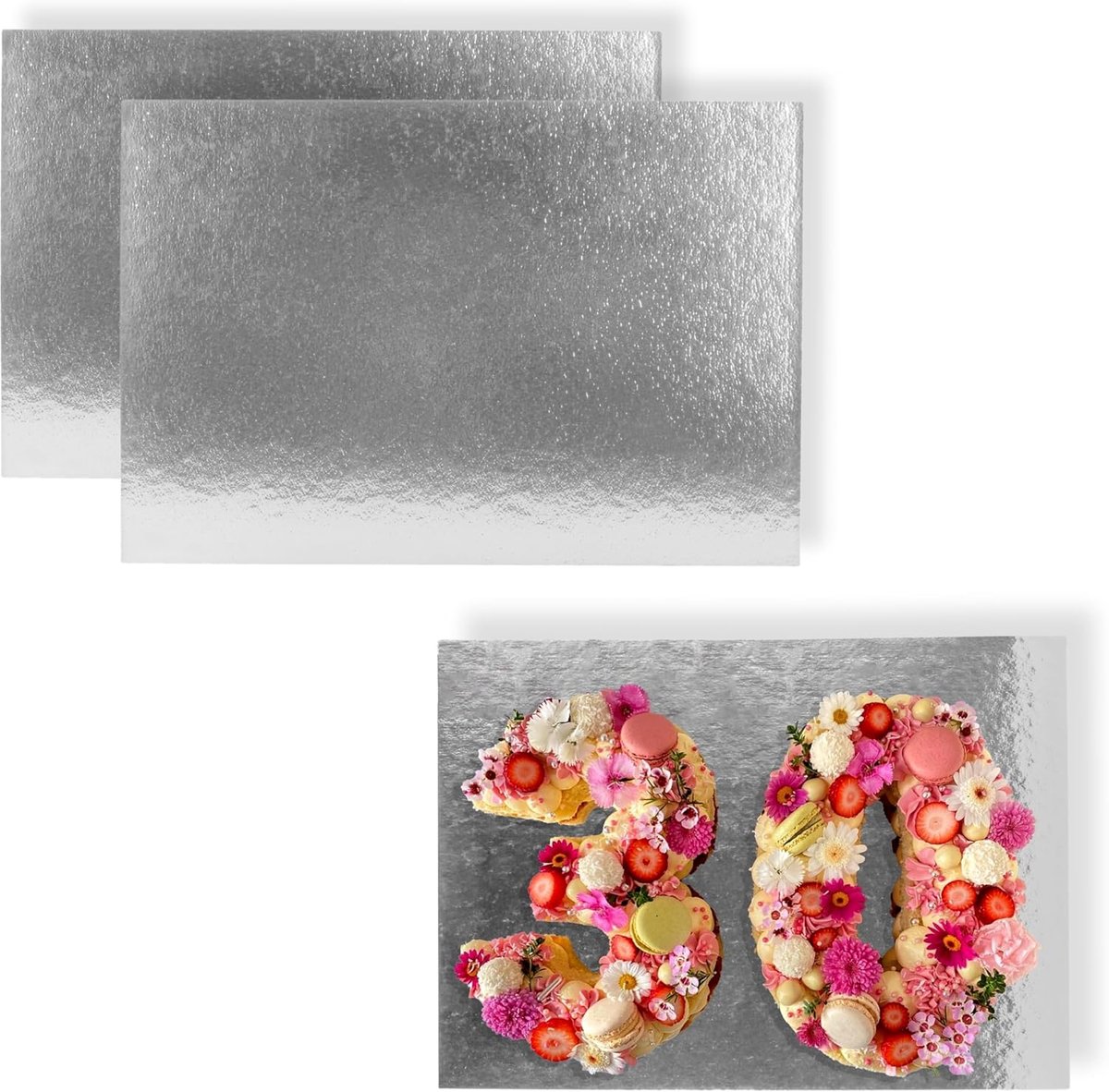 Set van 10 rechthoekige taartonderleggers 40x30 cm Cake Board