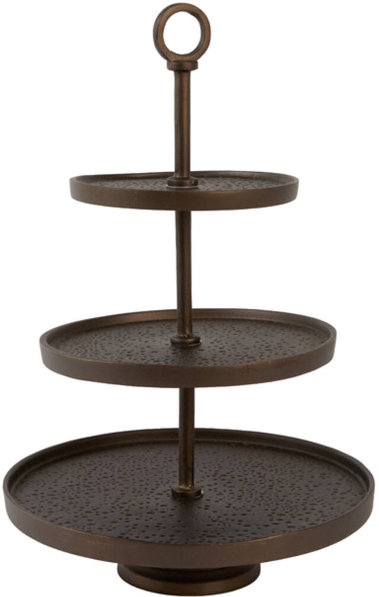 Light&living Etagère 3 laags Ø32x48 cm LUTEK mat bruin-brons