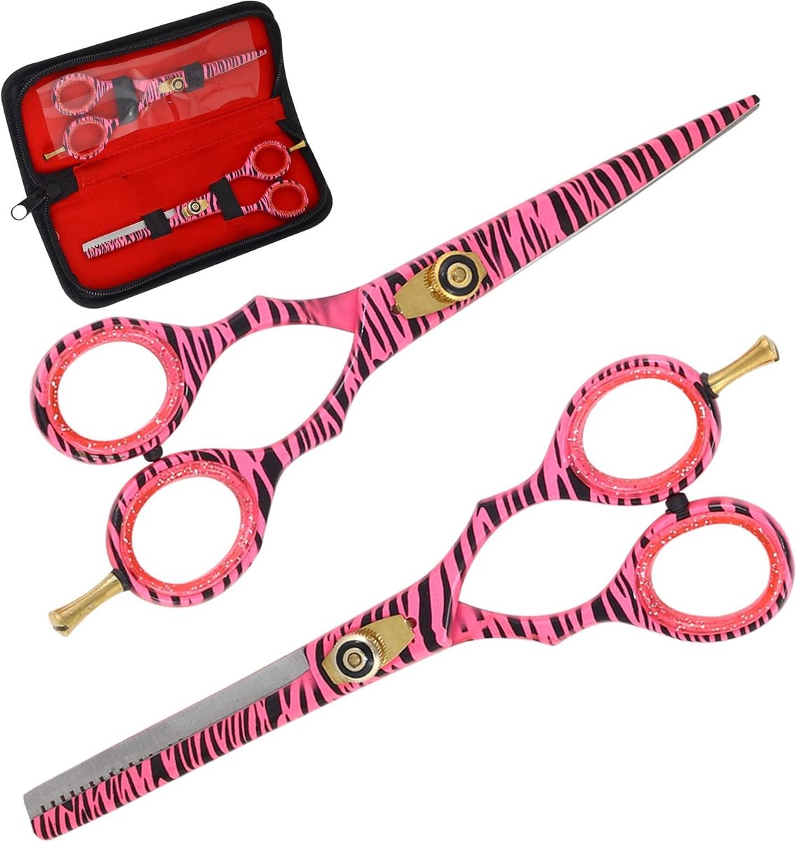 Zebra professionele kappersschaar, effileerschaar, kapsalon set