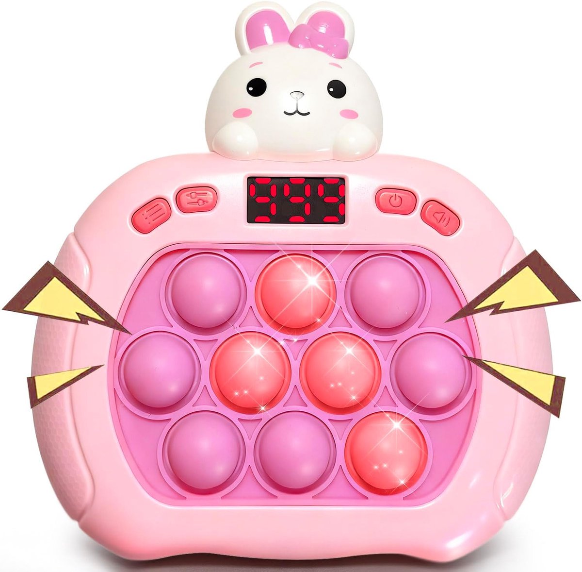 Quick Push Pop Game fidget-speelgoed met digitaal display, oplichtend bubbelfidget-spel met 999 niveaus, draagbare handheld console voor paasmanden, cadeau voor jongens en meisjes 3-12