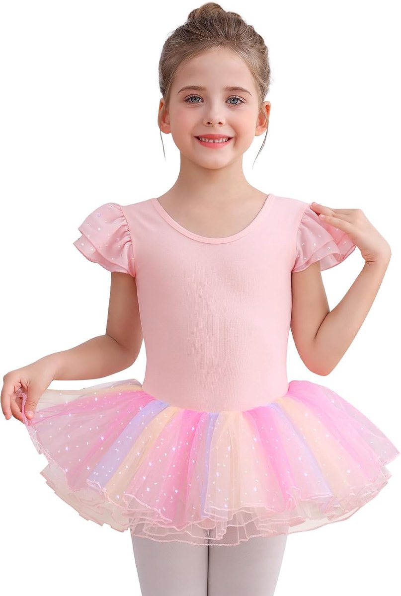 Ballerinajurk voor meisjes, peuters, sprankelende balletdansoutfits