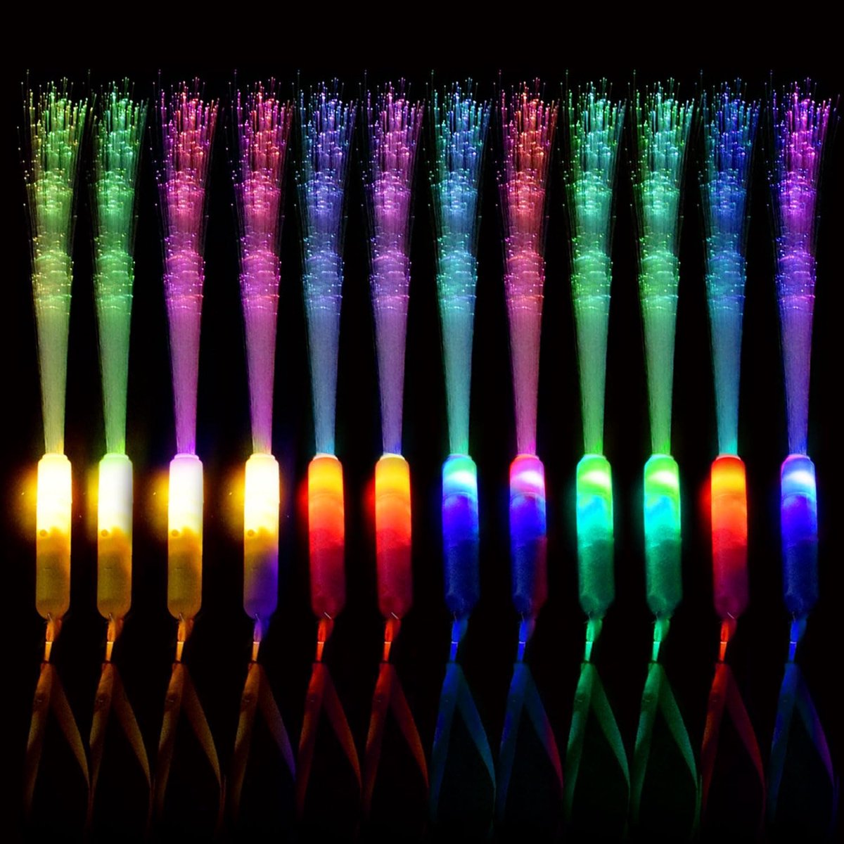 72 stks Glow Sticks Party Supplies, 3 Modes Kleurrijke Knipperende