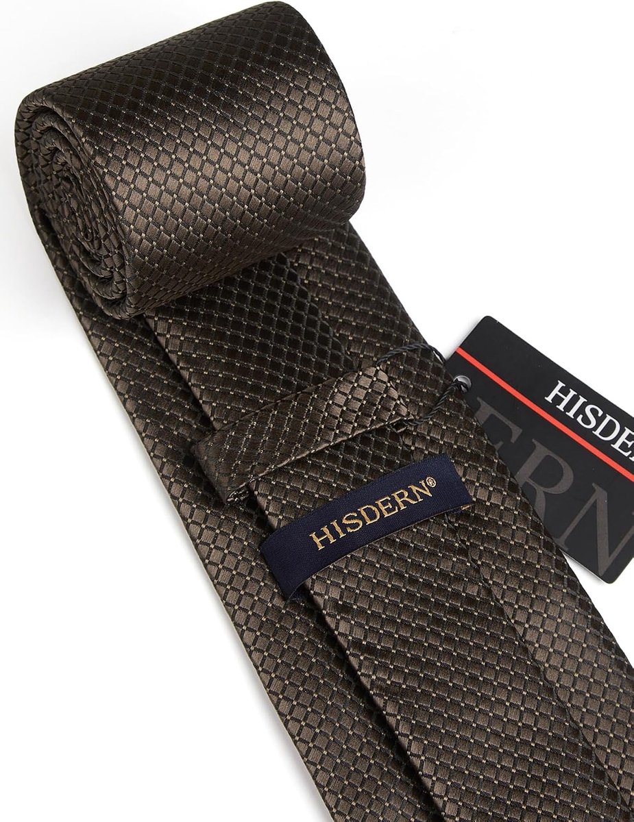Mannen Plaid Tie en Pocket Square Set Zakdoek Manchetknoop Tie Clip