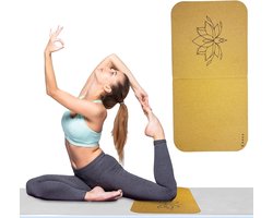 SnelShoppen - Kork Kniekussen Mat 8 mm Dikke Vouwbare Lichtgewicht voor Yoga, Oefeningen, Gymnastiek, Vloer/stoel Bescherming