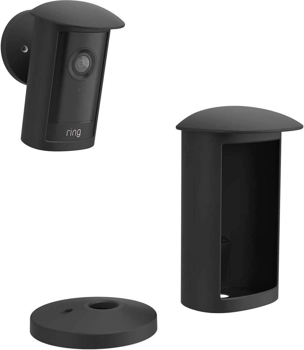 SnelShoppen - Zwarte Siliconen Hoes voor R-ing Outdoor Camera Pro met Plug - Bescherming, Duurzaam, Slijtvast, Ideaal voor Buitengebruik, Camera Niet