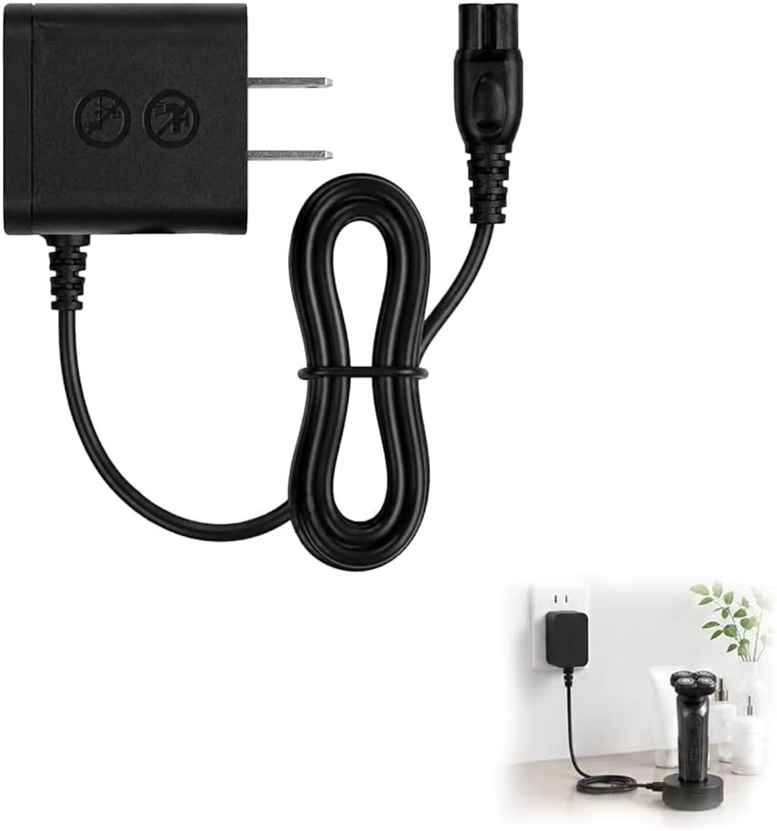 15V Oplader Geschikt voor Multigroom en Scheerapparaten, 1m Kabel, Hoge Kwaliteit, Vervangende Voeding