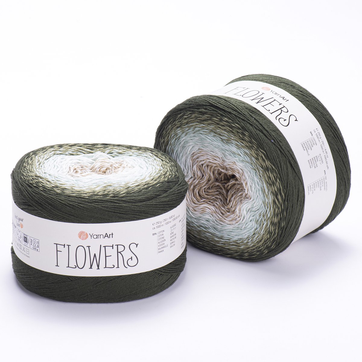 YarnArt Flowers Verloopgaren - 55% Katoen 45% Acryl - voor Haken en Breien - 250g / 1000m - Kleur 311