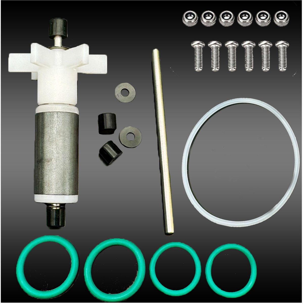 SnelShoppen - Vervangingsset voor Bestway Lay-Z-Spa en Coleman Hot Tub Waterpomp Afdichting Rebuild Kit met Waaier en Assen - P4071 58113 - Nieuw