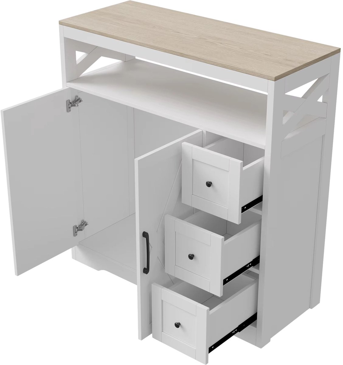 Dressoir - Moderne Opbergkast met Lades, Opbergruimte