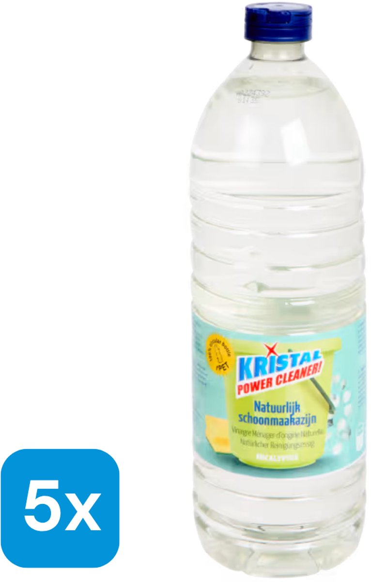 5x1L Kristal natuurlijk schoonmaakazijn Eucalyptus - Allesreiniger