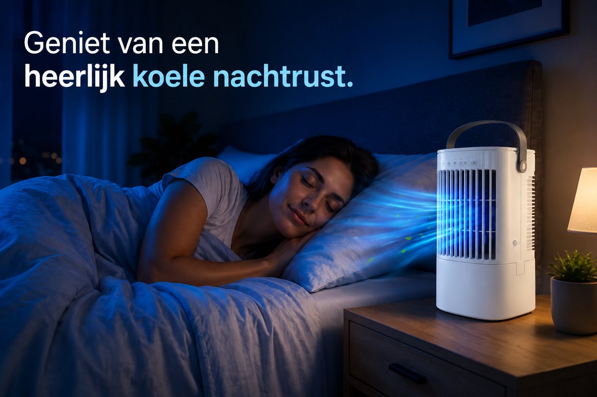 Mobiele Airco Zonder Afvoer - Mobiele Airco Zonder Slang - Compact En Zuinig - Ideaal Voor Koeling In Slaapkamers Of Kleine Kantoren - 30cm – foto 5