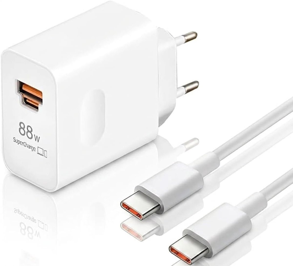 Snelle 88W PD Oplader met 6A USB-C Kabel - Geschikt voor Honor 200 Pro+, Magic7 Pro en Meer