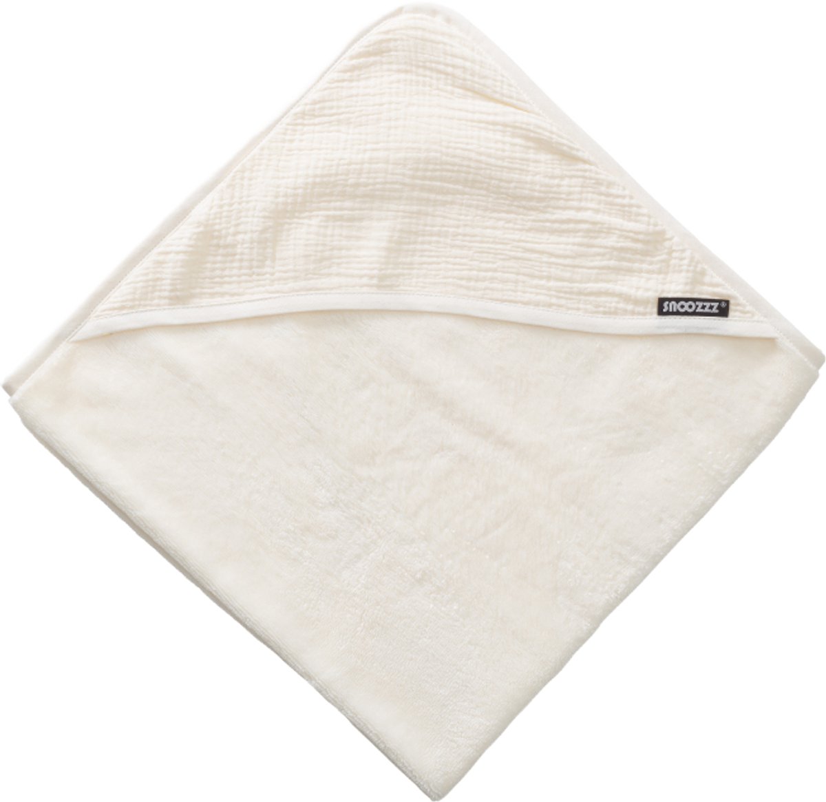 Snoozzz Badcape - 100% Badstof Katoen - 75x75 cm - Champagne