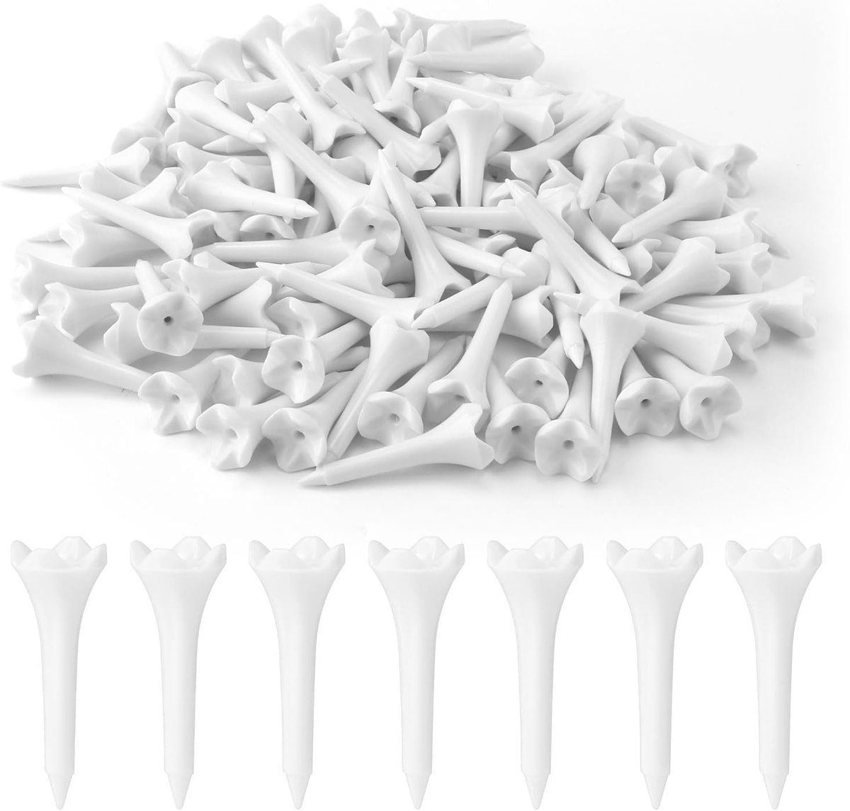 Tees, 3,9cm 4-Puntige Golftees Kort Golfmattees Hoge Zichtbaarheid Oefengolftees voor Ijzers Par-Drieën Driving Range Hybrides Golftrainingsaccessoires