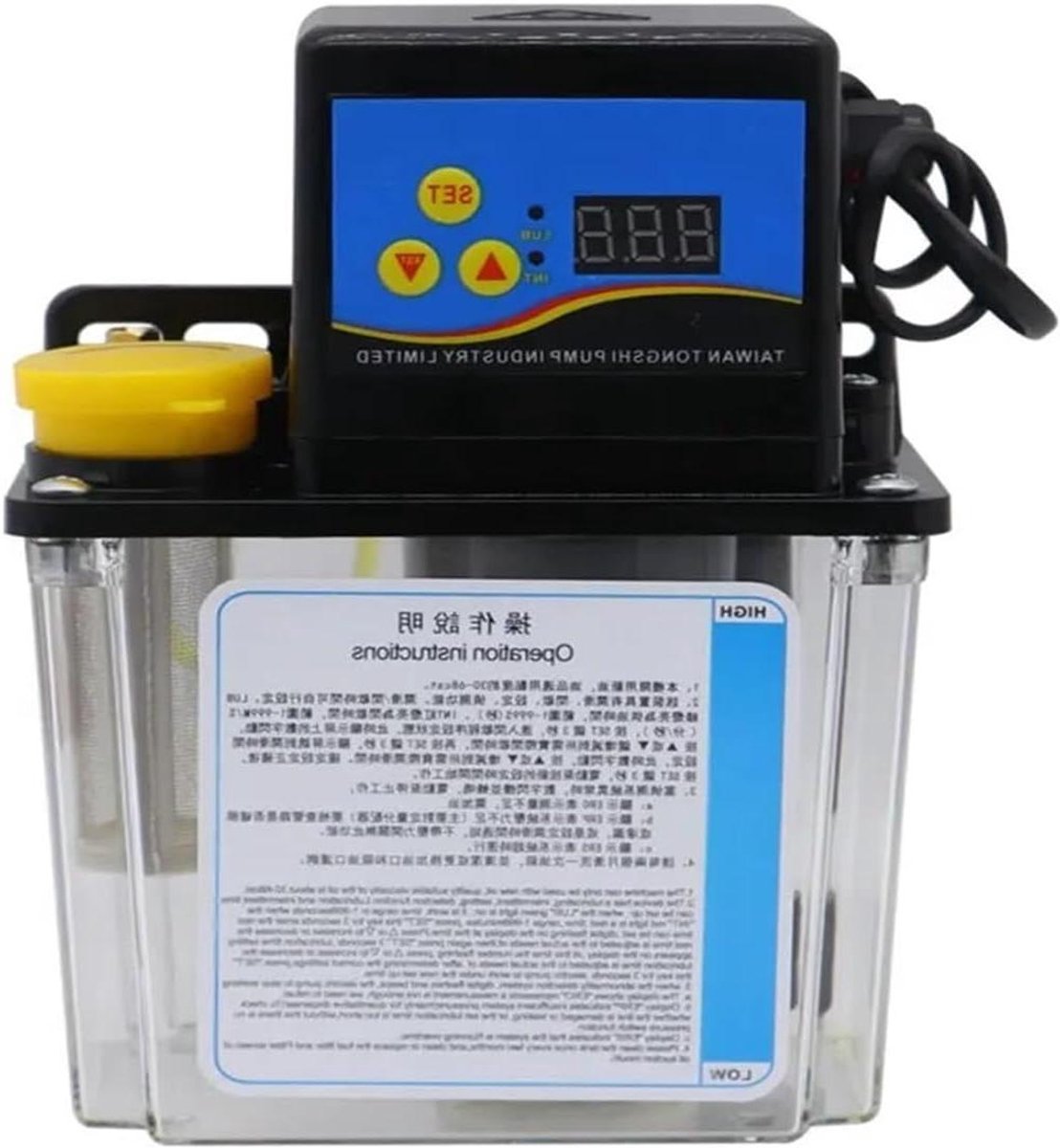 Automatische Smeerpomp - Oliepomp Elektrisch - Machinerie Smeren - Met Oliestalarm - 1 Liter 110V - Niet gespecificeerd