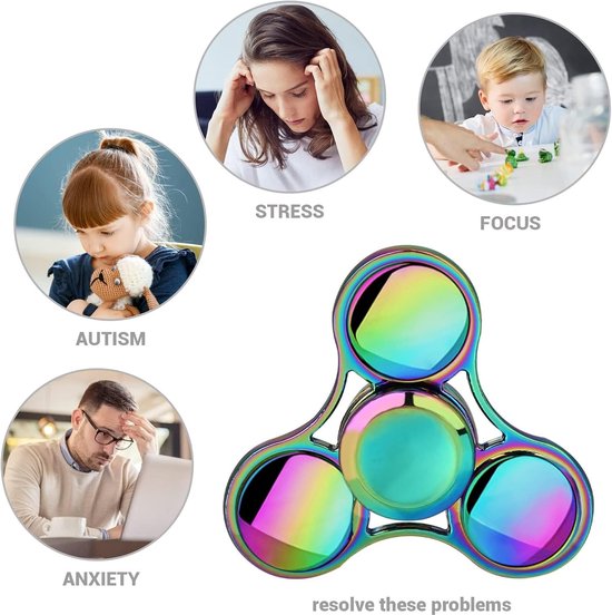 Fidget-spinner, metaal, roestvrij staal, lagers, 3-5 minuten, hoge — afbeelding 3