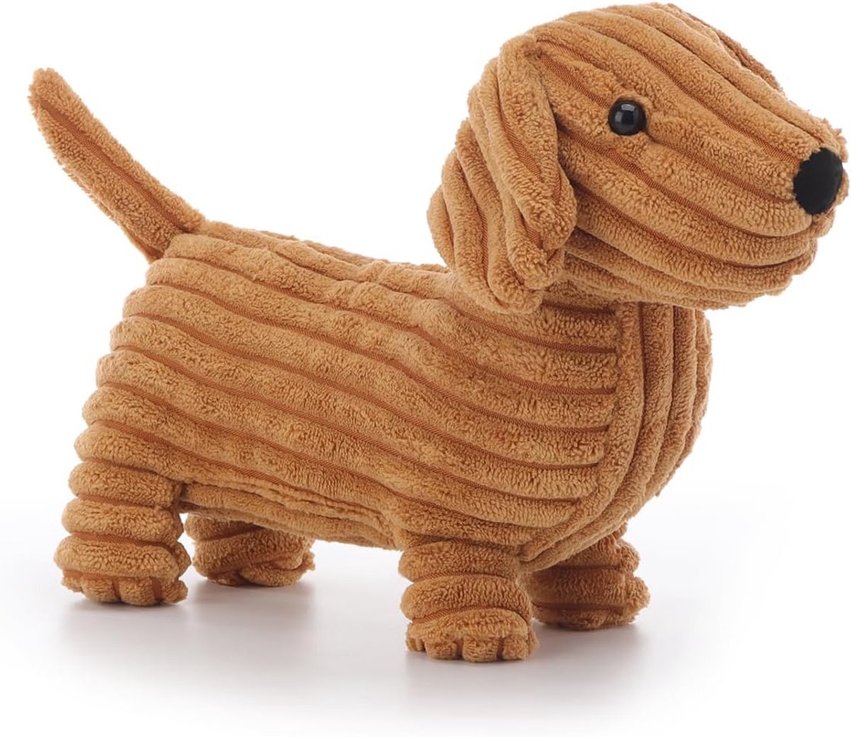 Lamb Clare Teckel Pluimst speelgoed voor kinderen, zachte schattige knuffel voor baby meisjes en jongens, Flauschige Clare Teckel Lichtbruin 27cm