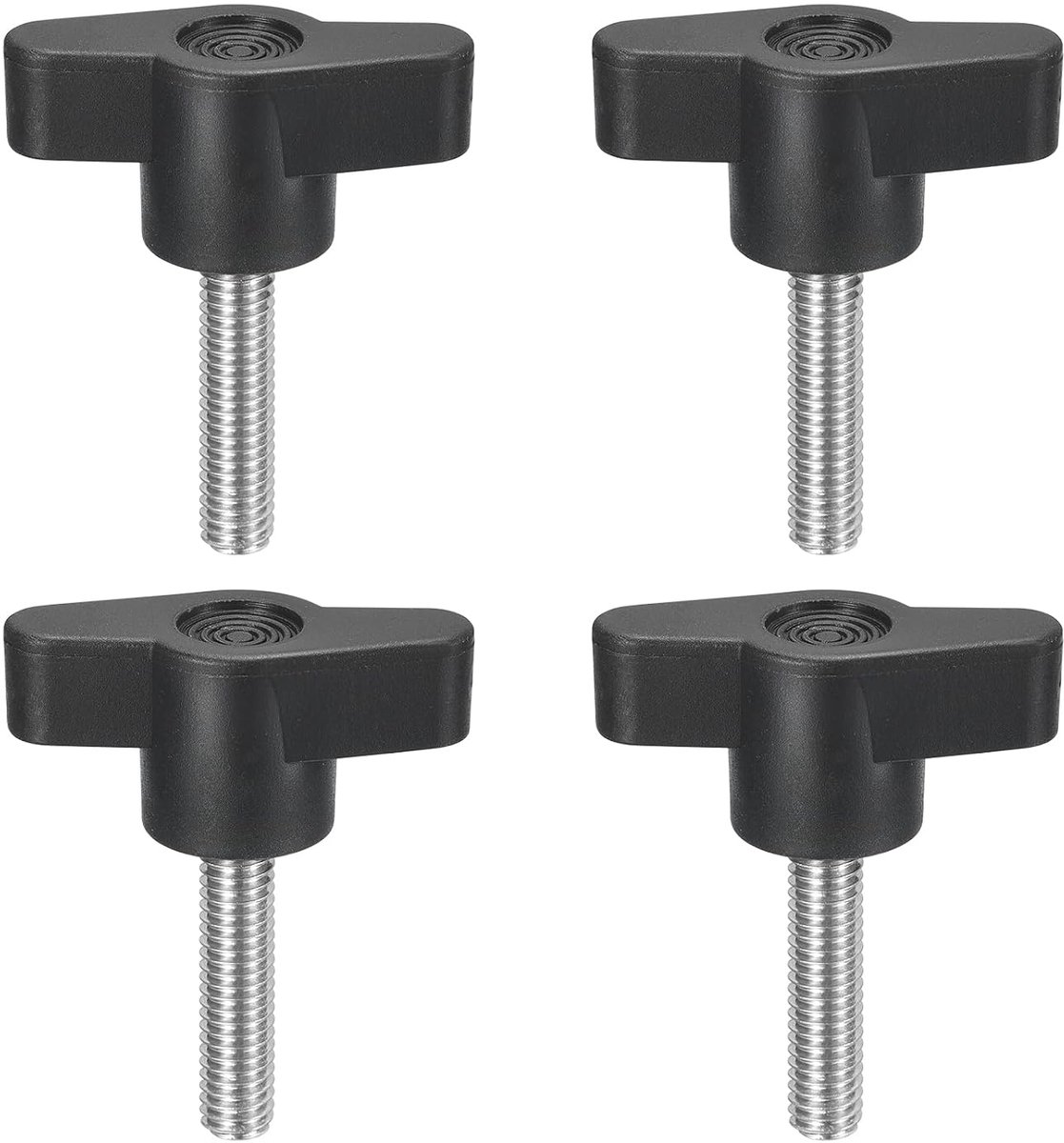 4 stuks spanschroefknopen, M6 x 25 mm, metrisch, 304 roestvrij staal
