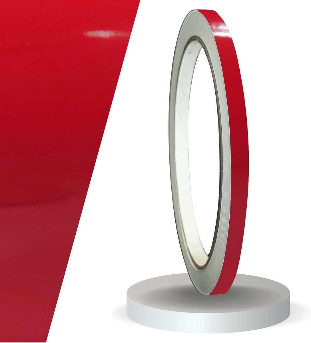Sierstrips, rood, glanzend, 5 mm breed en 10 m lang, voor auto, boot