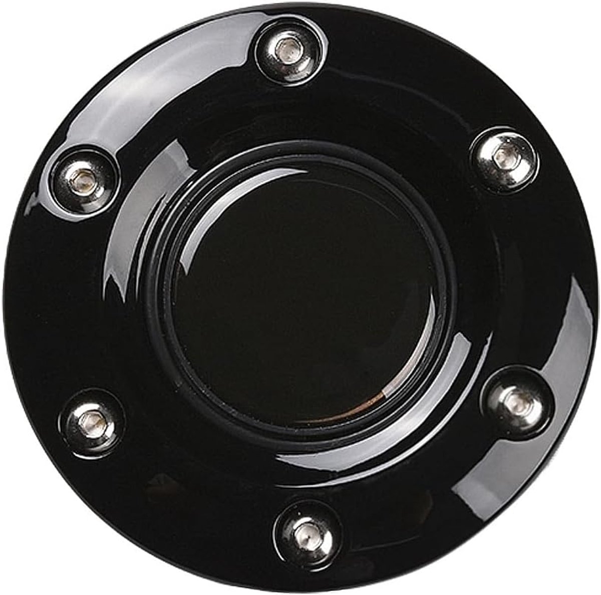 Automotive Stuurknop claxon, universele gemodificeerde autostuurknop met claxon in het midden, drukknop voor de meeste auto's (zwart)