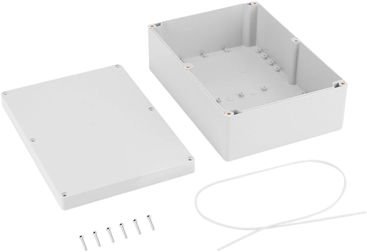 Aansluitdoos, 12 maten, aansluitdoos, waterdicht IP65, verdeeldoos, ABS, elektrische aansluitdoos, doe-het-zelf, kunststof, verdeelkast, opbouwkast (26 x 18,5 x 9,5 cm)
