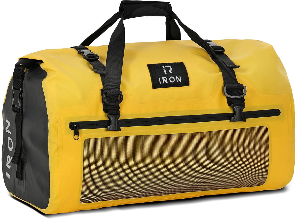 SnelShoppen - Waterdichte droge tas voor motorfiets, grote plunjezak 50L, stevige 500D PVC, bagagetas voor motor, skiën, reizen, wandelen, camping, ge