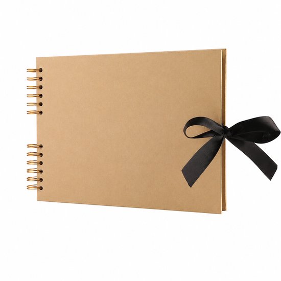 DIY Fotoalbum Plakalbum - Scrapbook Album - Plakboek - Foto Album - Gastenboek Bruiloft - 80 Pagina's - kraft