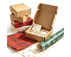 Verpakking van 20 verpakkingsdozen, vouwdozen, verzenddozen van golfkarton, gemakkelijk opvouwbaar, stabiele structuur, voor verzending, verhuizing, opslag, geschenkverpakking - bruin - 15 x 10 x 4 cm