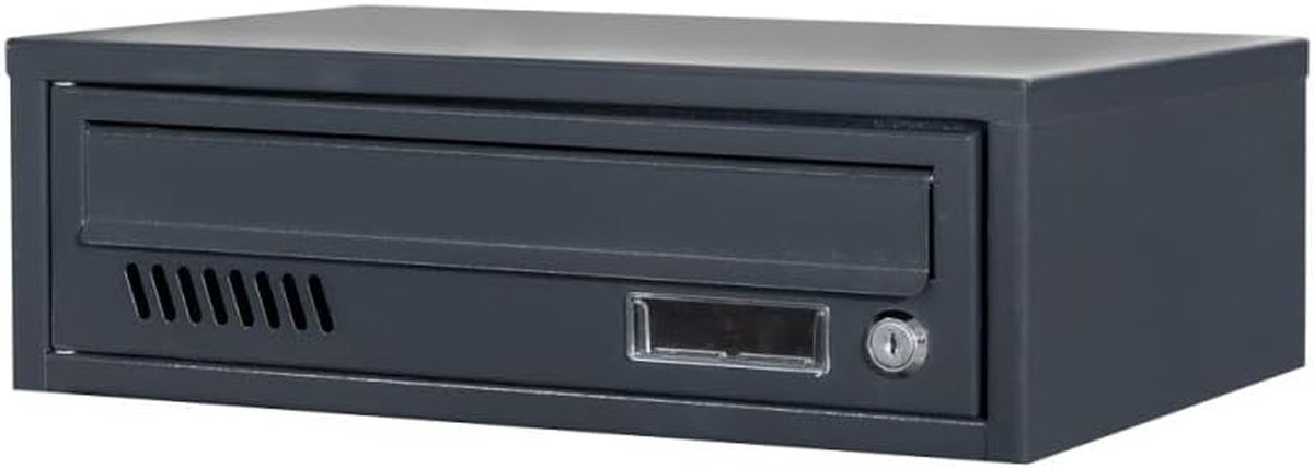 Brievenbus Antraciet - Postkast Woning - Post Ontvangen - Vandaalbestendig Staal - 39 x 13 cm - Antraciet