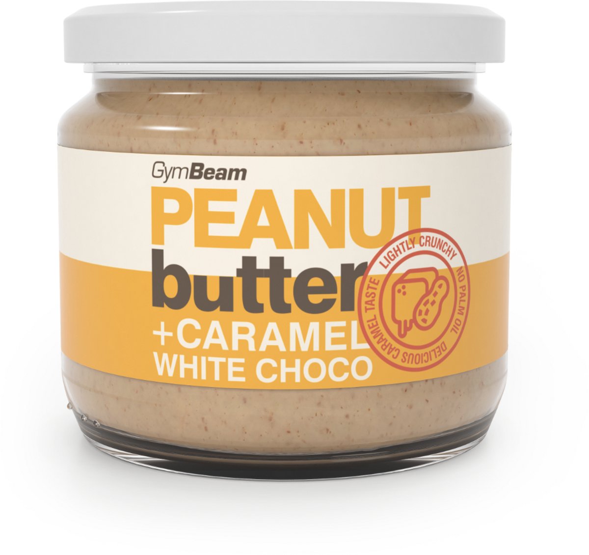 GymBeam Pindakaas & karamel witte chocolade 340 g