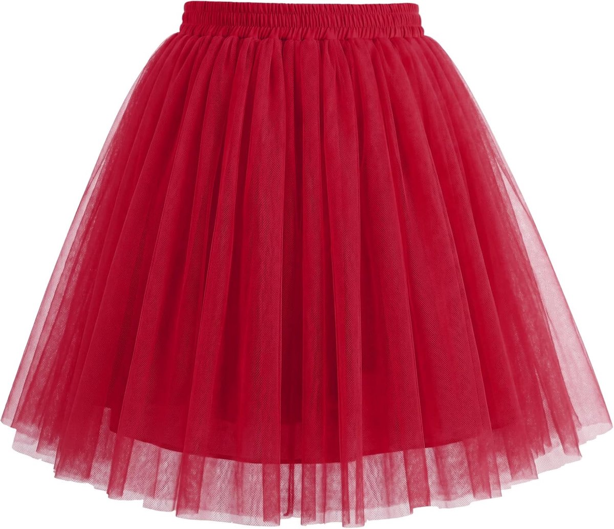 Tule rok voor dames met elastische hoge taille