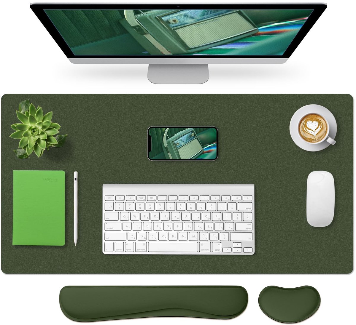 Omgoods - Bureau Onderlegger - Ergonomische Polssteun met Traagschuim, 80x40 cm
