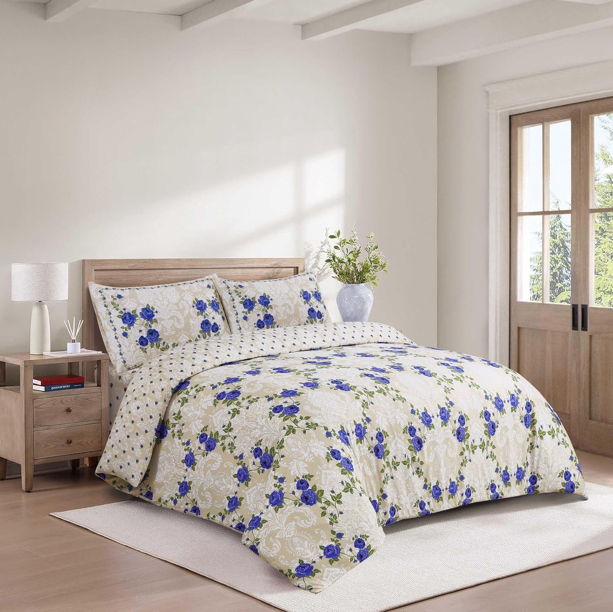 Omgoods - Luxe 4-Delige Bedset met Dekbedovertrek en Kussenslopen