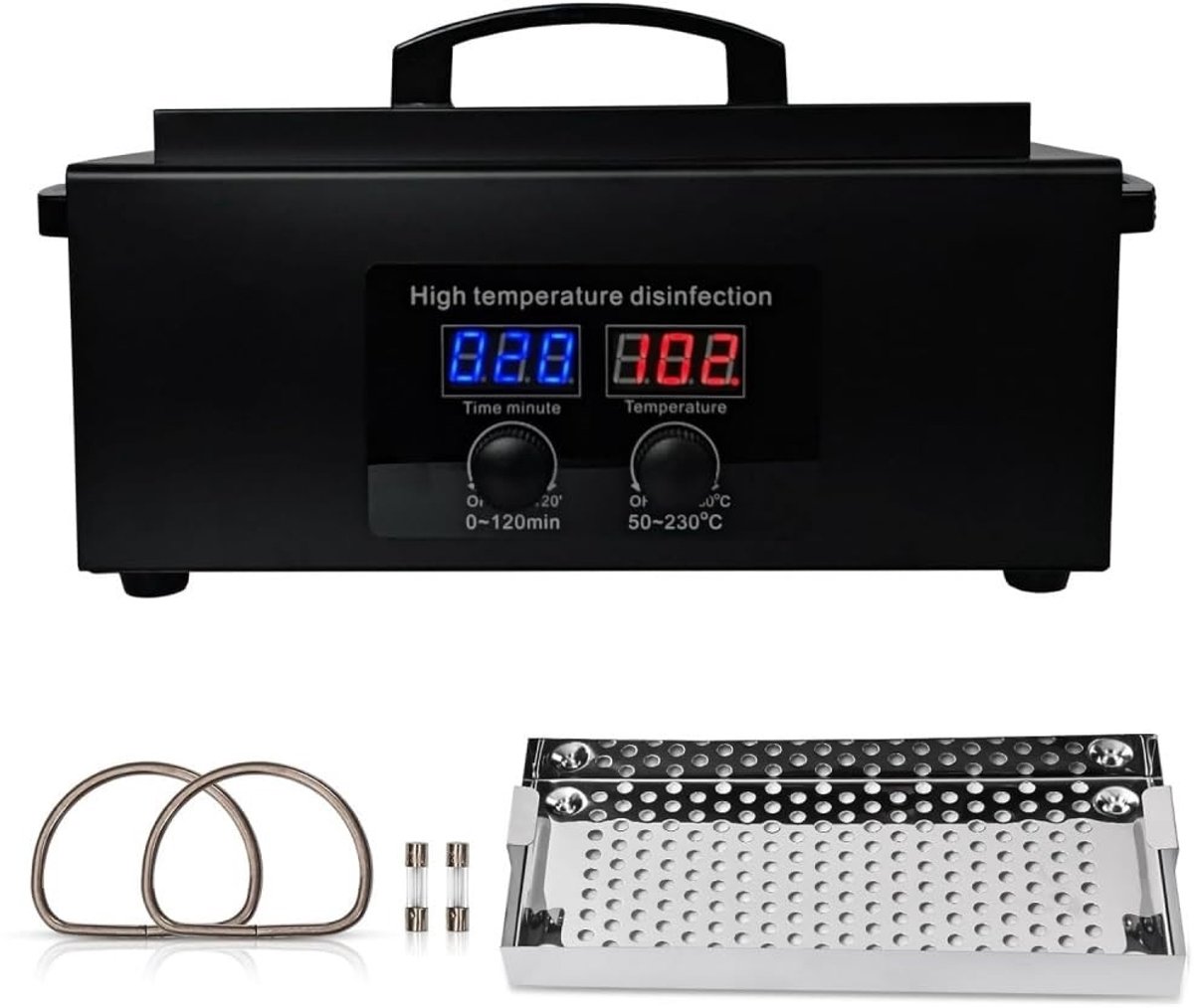 Omgoods - Hoge Temperatuur Sterilisator voor Metalen Gereedschap - Hitte Steriliseringsapparaat met Timer