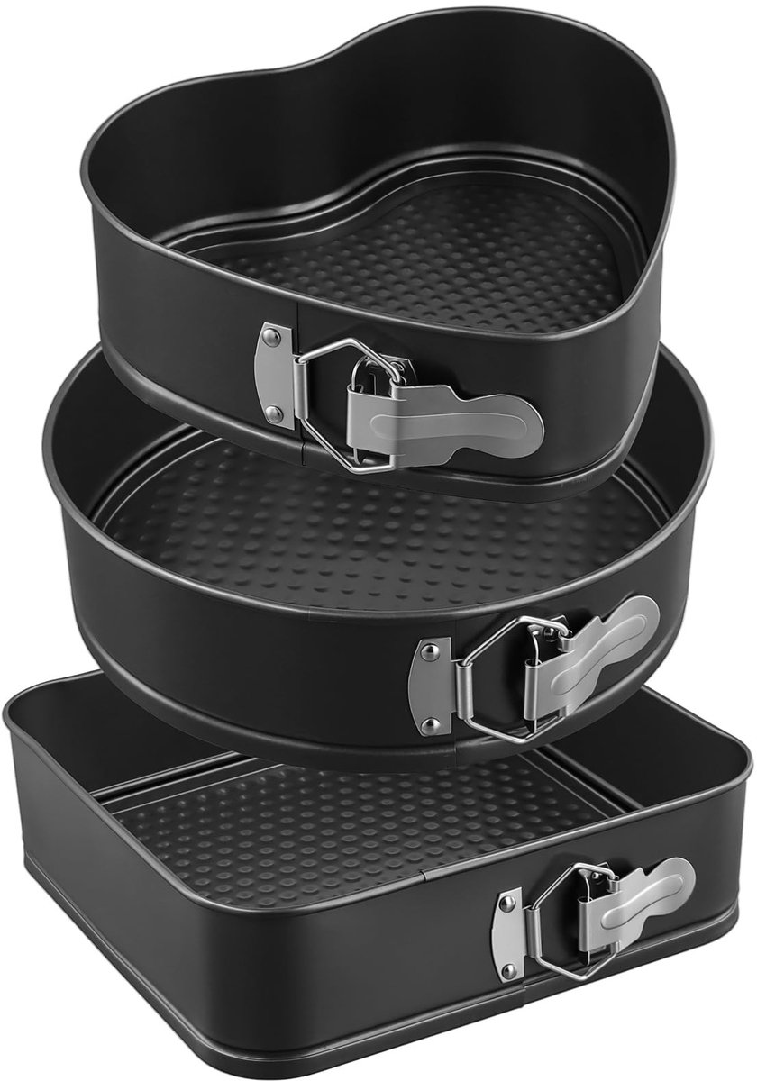 Omgoods - Bakdozen Set van 3 - Non-Stick Springvormen voor Taarten in 3 Maten