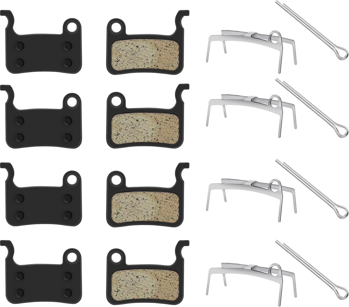 4 paar remvoeringen hars schijfremmen voor Deore XT XTR LX SLX Hone Alfine Saint, Non-Series M545, R505, T605